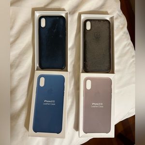2 leather XS IPhone cases